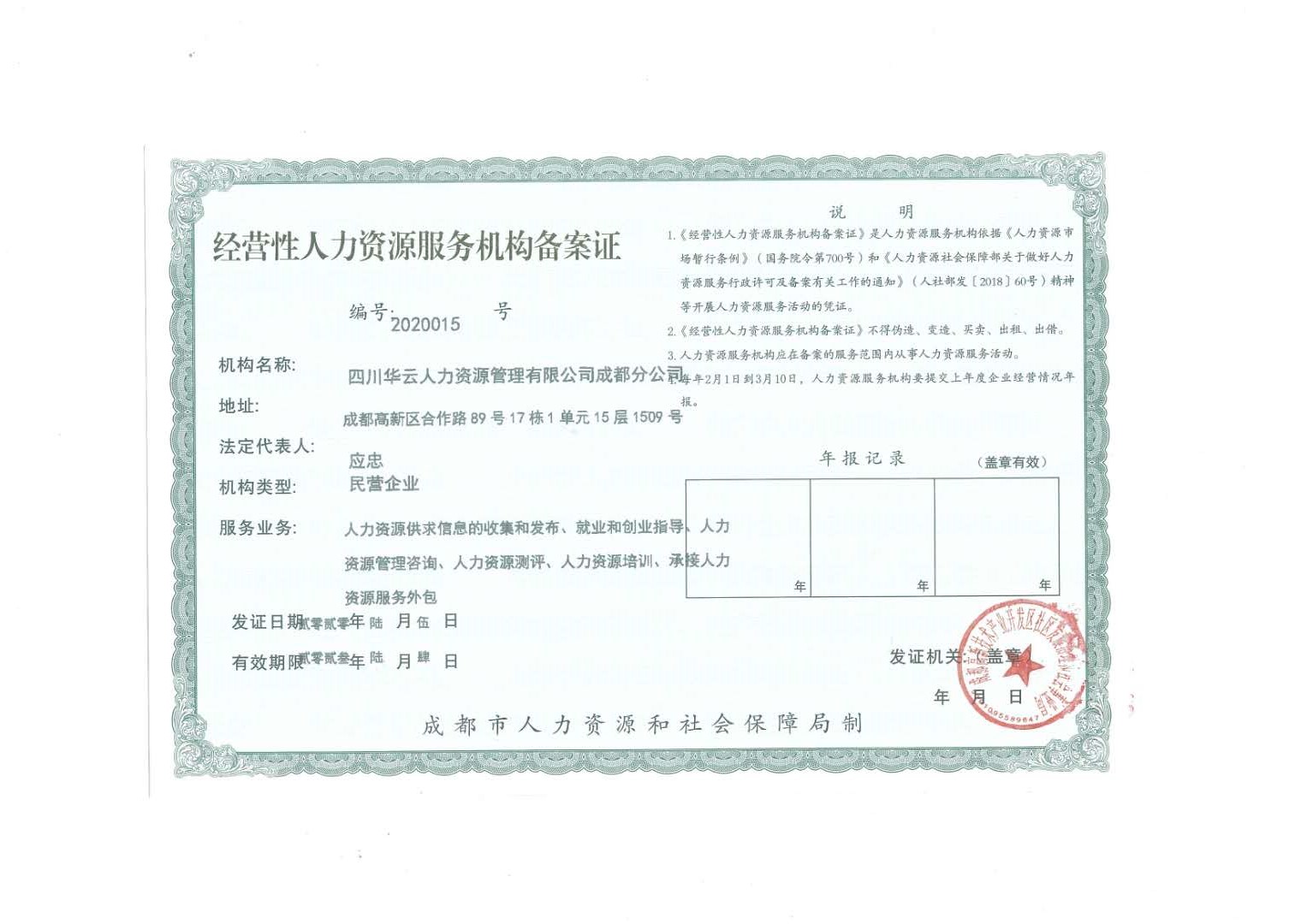 人力资源备案机构证